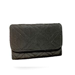 NWT Vera Bradley RFID Riley Compact Wallet in Classic Black Performance Twill